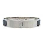Hermes Kelly Bracelet Bangle Black Silver — view 3