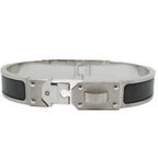 Hermes Kelly Bracelet Bangle Black Silver — view 7