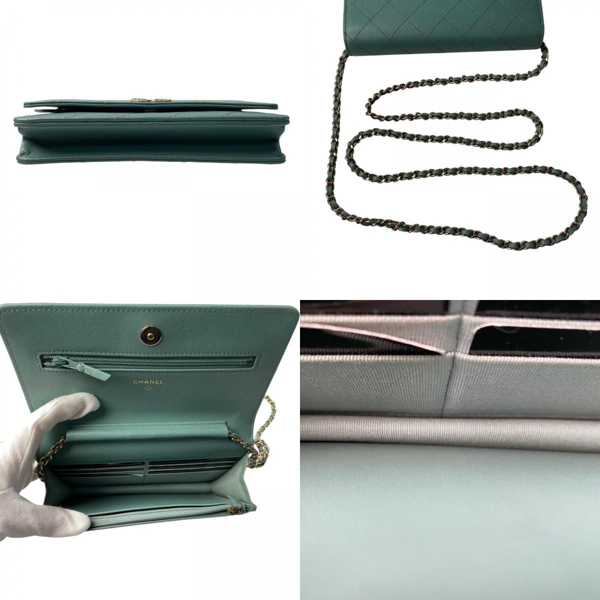 Chanel Chain Wallet Caviar Leather — view 7