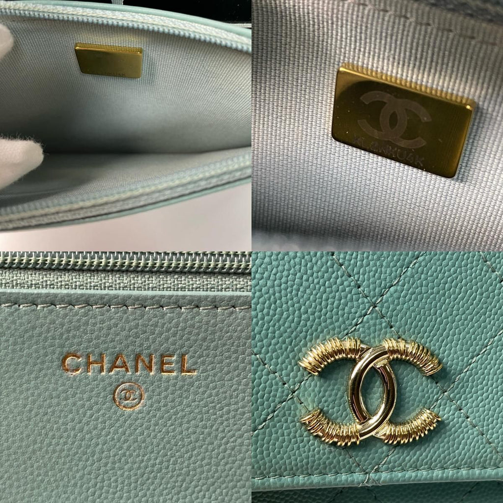 Chanel Chain Wallet Caviar Leather — view 8