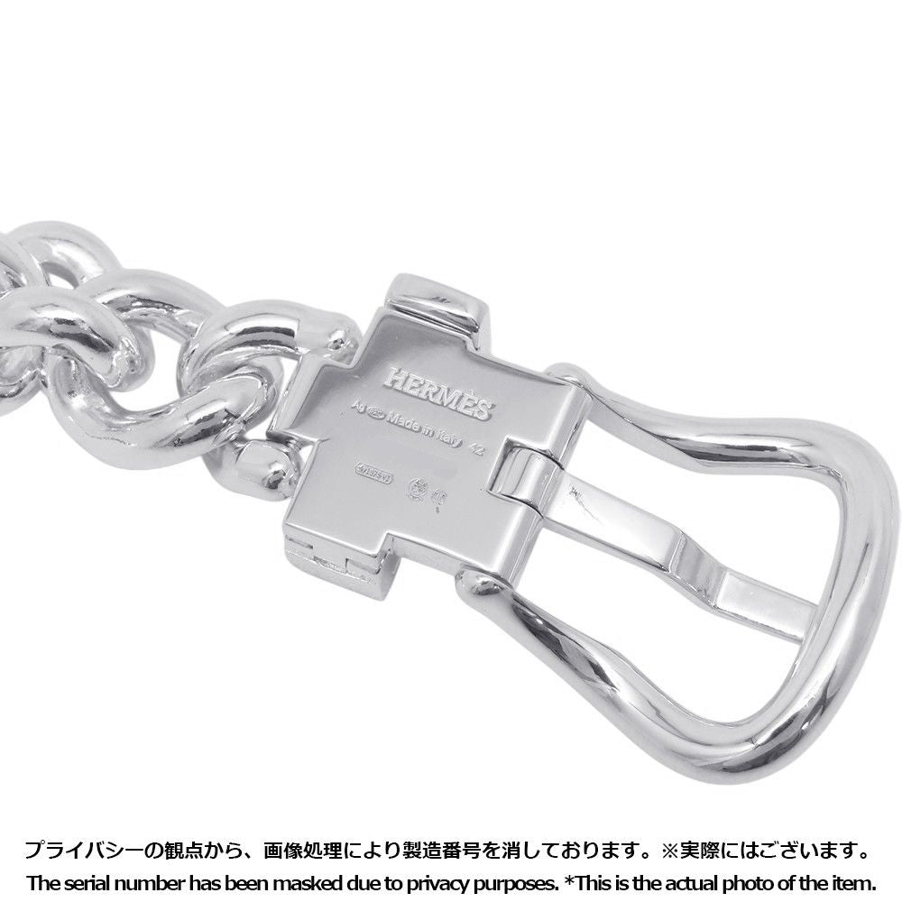 Hermes Necklace Book le Inflexible Silver GM 42 — view 9