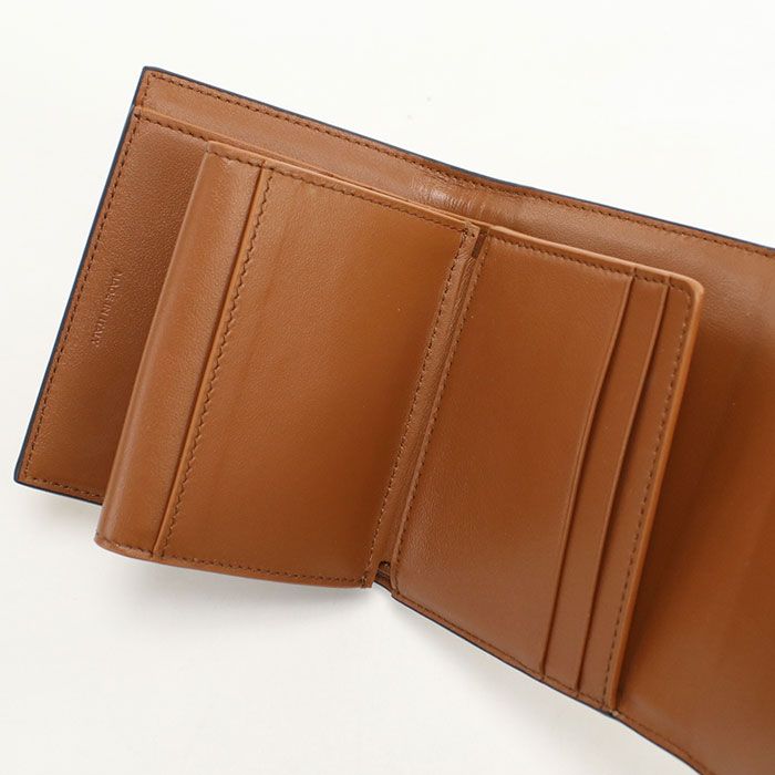 Celine Small Flap Wallet Triomphe Trifold Raffia Leather — view 4
