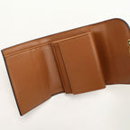 Celine Small Flap Wallet Triomphe Trifold Raffia Leather — view 3