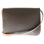 Celine Macadam Triomphe Leather Shoulder Bag Brown — view 2