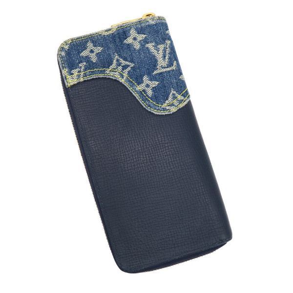 Louis Vuitton Monogram Denim Nigo Zippy Wallet Vertical — view 2