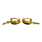 Chanel with Comment CC Logo Marblestone Earrings — view 2