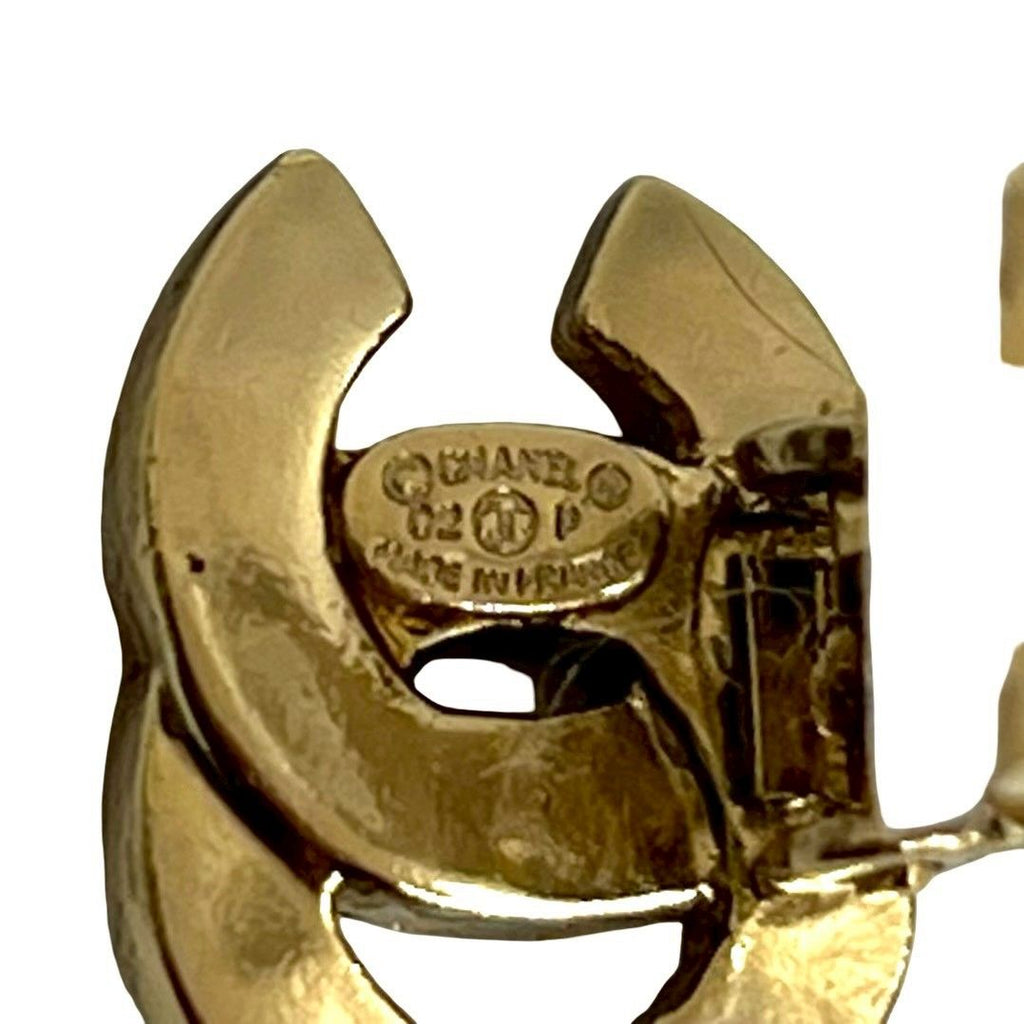 Chanel with Rice Vintage CC Logo Quilted Bag Motif Earrings — view 2