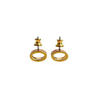 Hermes Pop Earrings Orange Gold Framboise — view 4