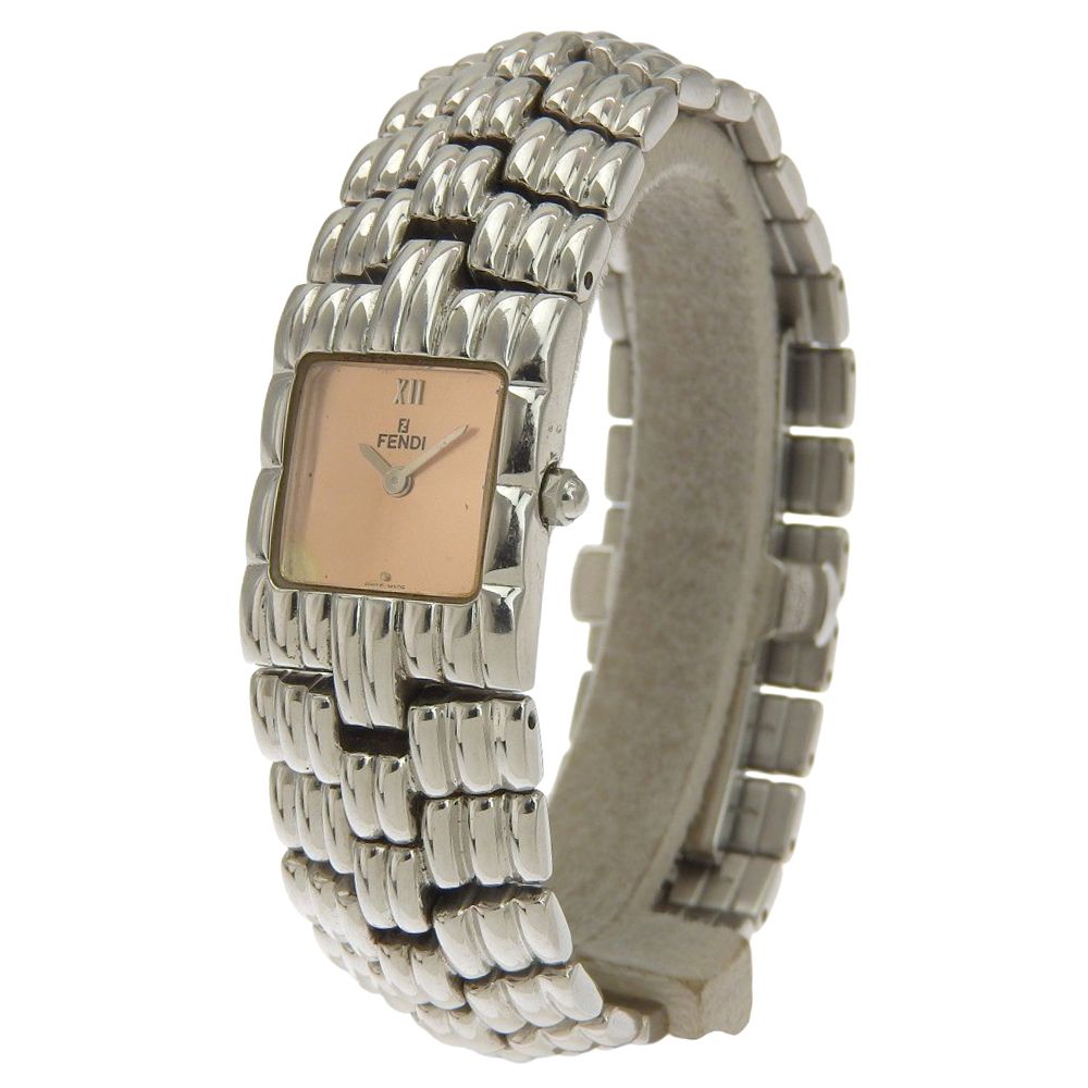 Fendi Horology Stainless Steel Quartz Analog Display Pink Gold Dial — view 2