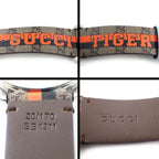 Gucci Watch Timeless 126.4 Taiga Beige GG Supreme Fabric Dial — view 5