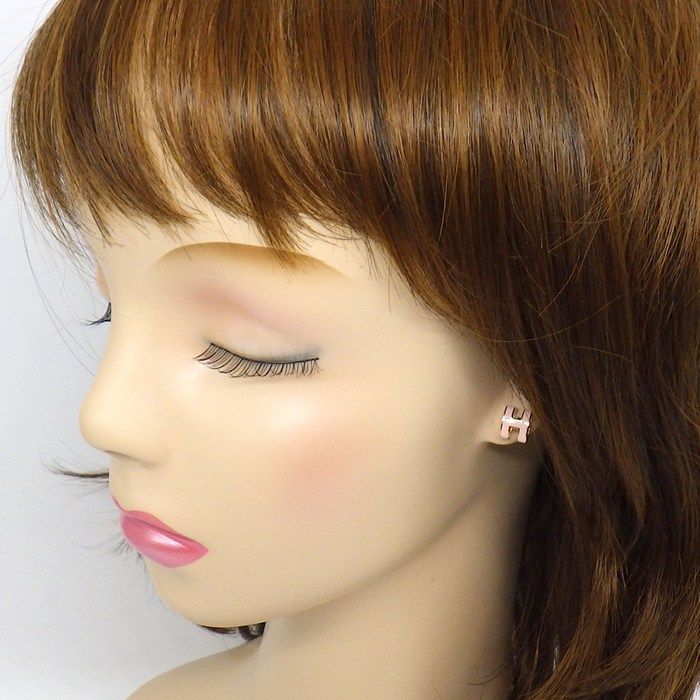 Hermes Earrings Pop Mini Pink Rose Dragee Lacquer — view 7