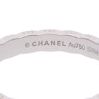 Chanel Coco Crush Small 18K White Gold Quilted Ring 61 — view 4