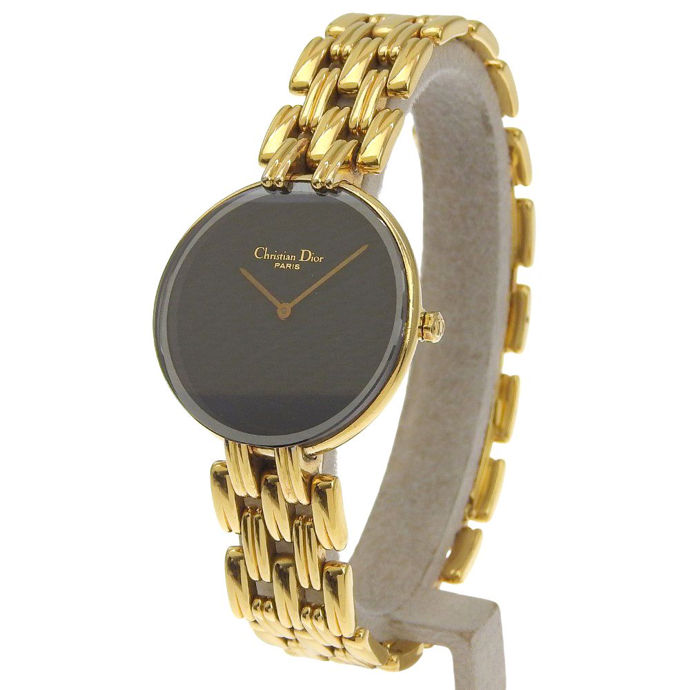 Dior Bakira 46 Gold Plated Quartz Analog Display Black Dial — view 2