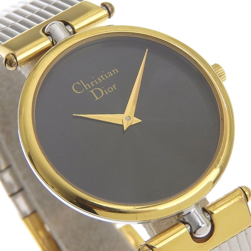 Dior Christian Stainless Steel Gold Plated Silver Quartz Analog — view 3