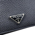 Prada Card Case Passport Calf Leather Triangle Logo — view 5