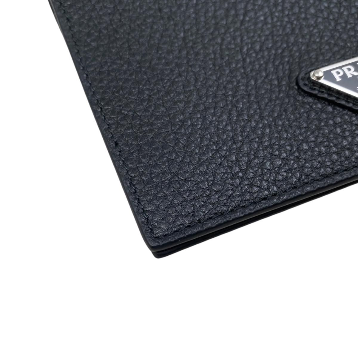 Prada Card Case Passport Calf Leather Triangle Logo — view 3