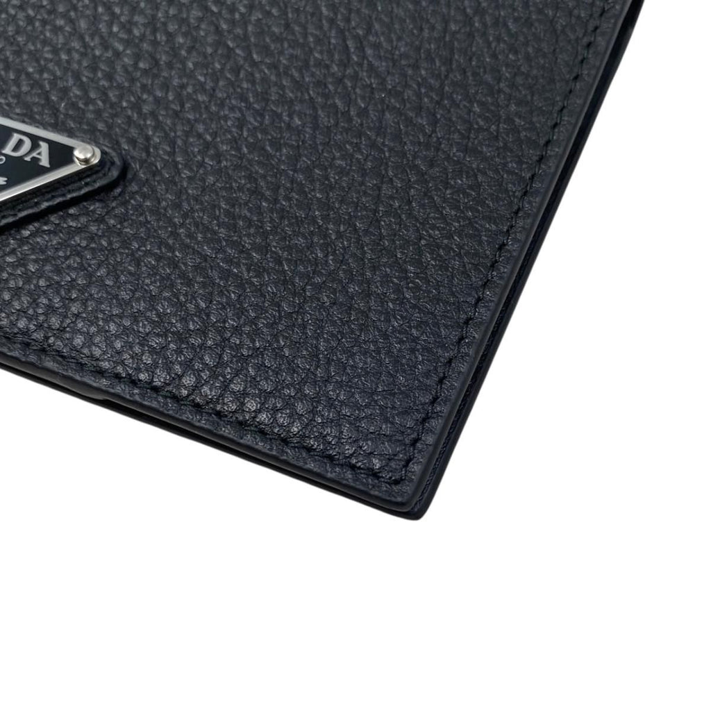 Prada Card Case Passport Calf Leather Triangle Logo — view 4