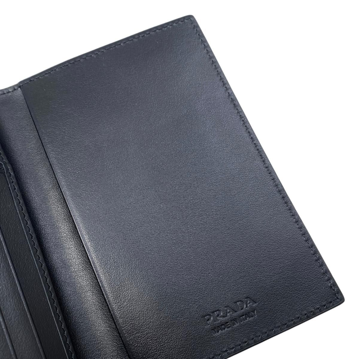 Prada Card Case Passport Calf Leather Triangle Logo — view 8