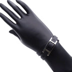 Hermes Bracelet Double Tour Black Brown Silver XS Reversible — view 6
