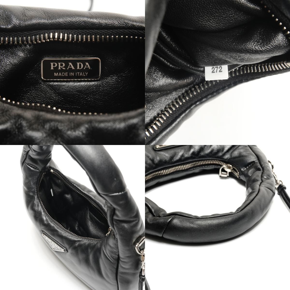 Prada Handbag Leather Soft Padded Nappa 2-Way — view 9
