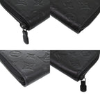 Louis Vuitton Zippy Wallet Vertical Shadow Leather Black LV Long — view 5