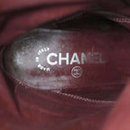 Chanel CC Logo Suede Leather Long Boots Black 37 — view 5