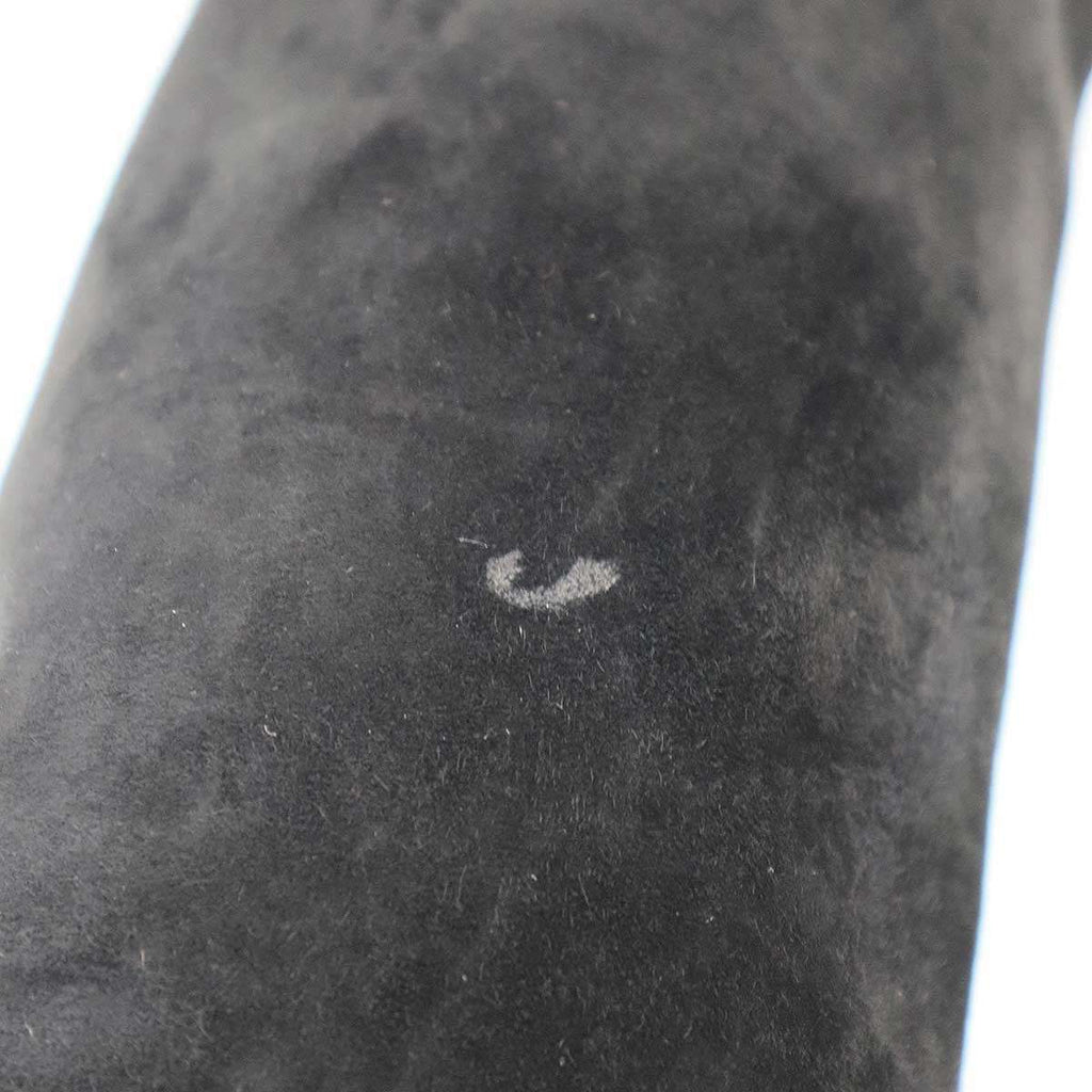 Chanel CC Logo Suede Leather Long Boots Black 37 — view 9