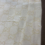 Gucci GG Monogram Striped Wool Silk Shawl Beige — view 4