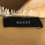 Gucci GG Monogram Striped Wool Silk Shawl Beige — view 3