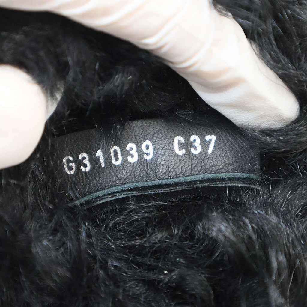 Chanel CC Logo Mouton Leather Long Boots Black 37 — view 5