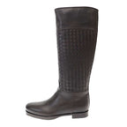 Bottega Veneta Intrecciato Leather Long Boots Brown 36 — view 2