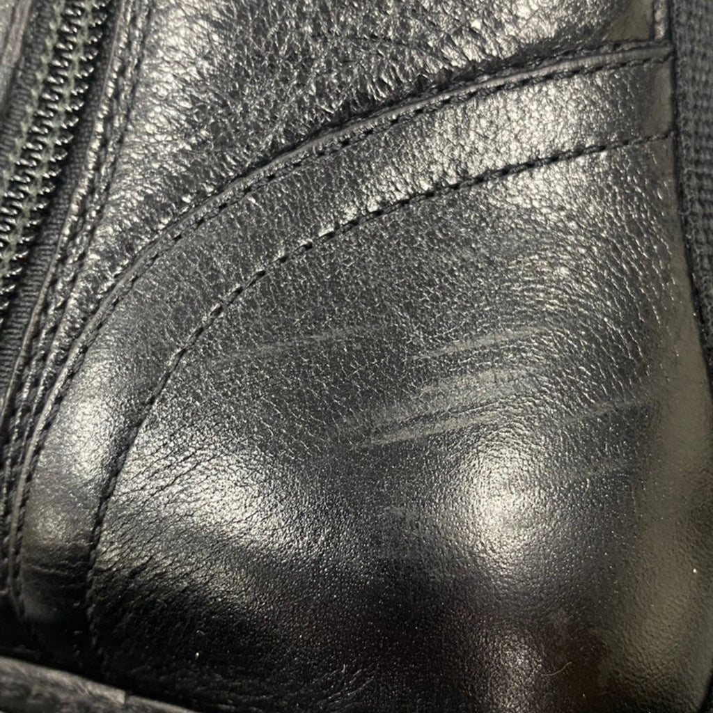 Dior Christian Ground Leather Belt Combat Boots Black 36.5 — view 9