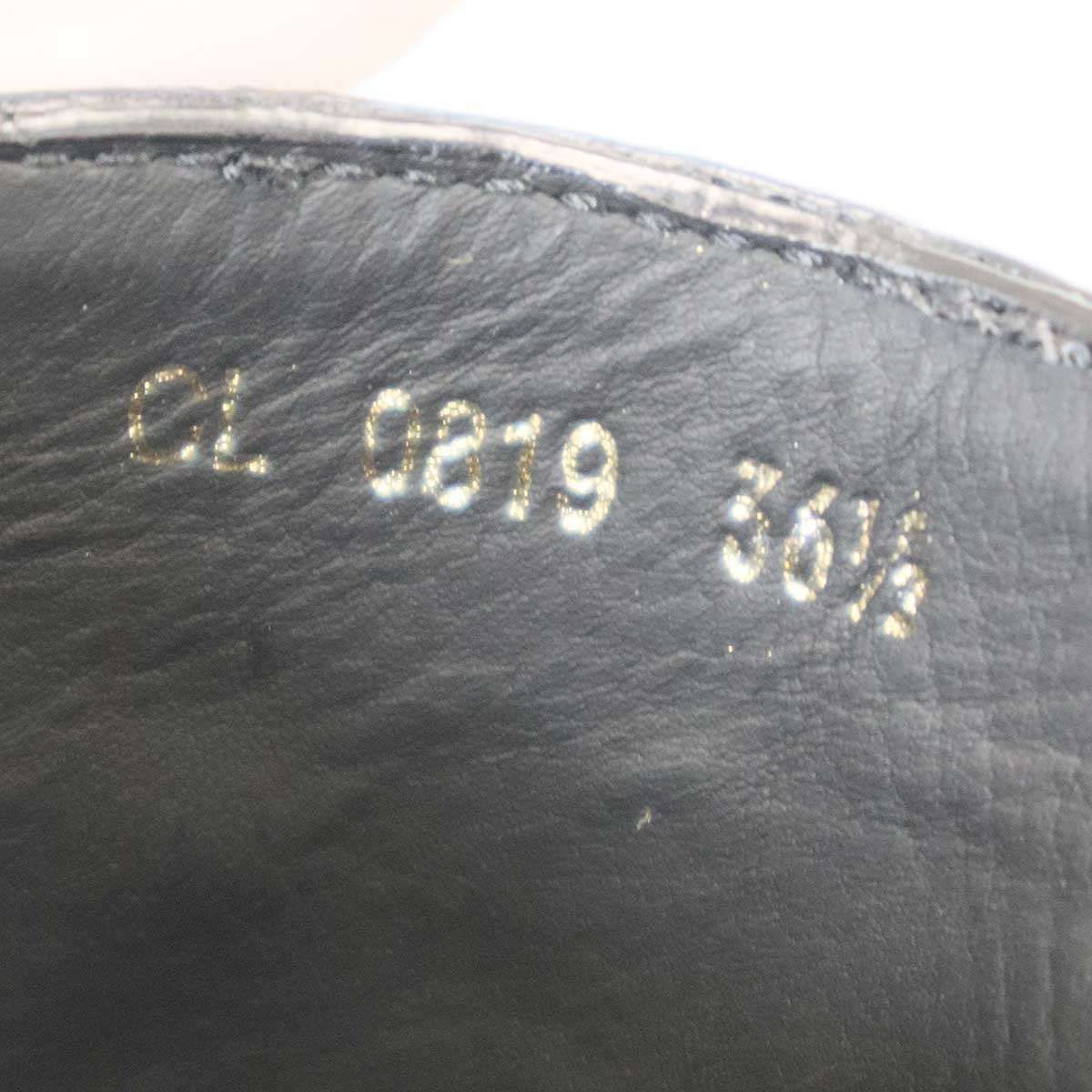 Dior Christian Ground Leather Belt Combat Boots Black 36.5 — view 6
