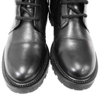 Dior Christian Ground Leather Belt Combat Boots Black 36.5 — view 7