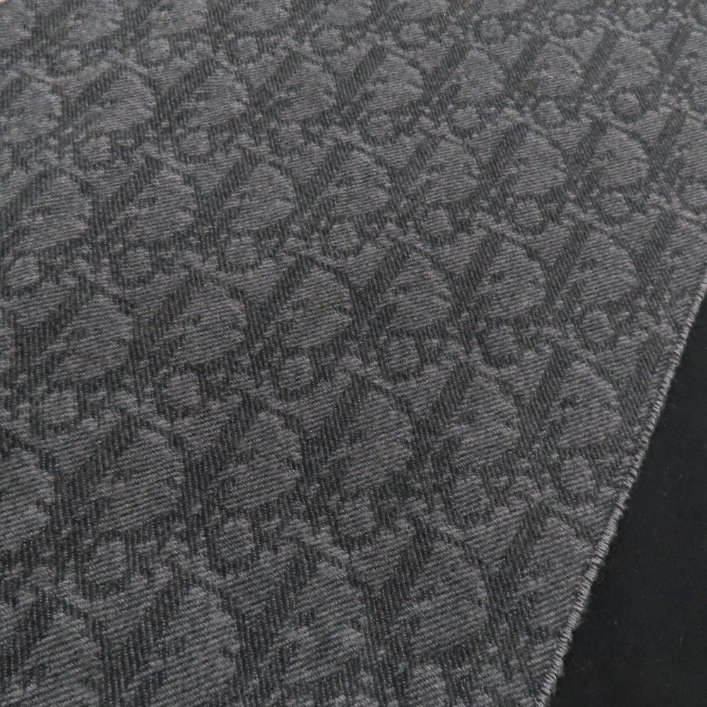 Dior Au Bree Double Face Muffler Gray Cashmere Wool Scarf — view 5