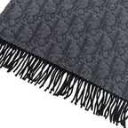 Dior Au Bree Double Face Muffler Gray Cashmere Wool Scarf — view 6