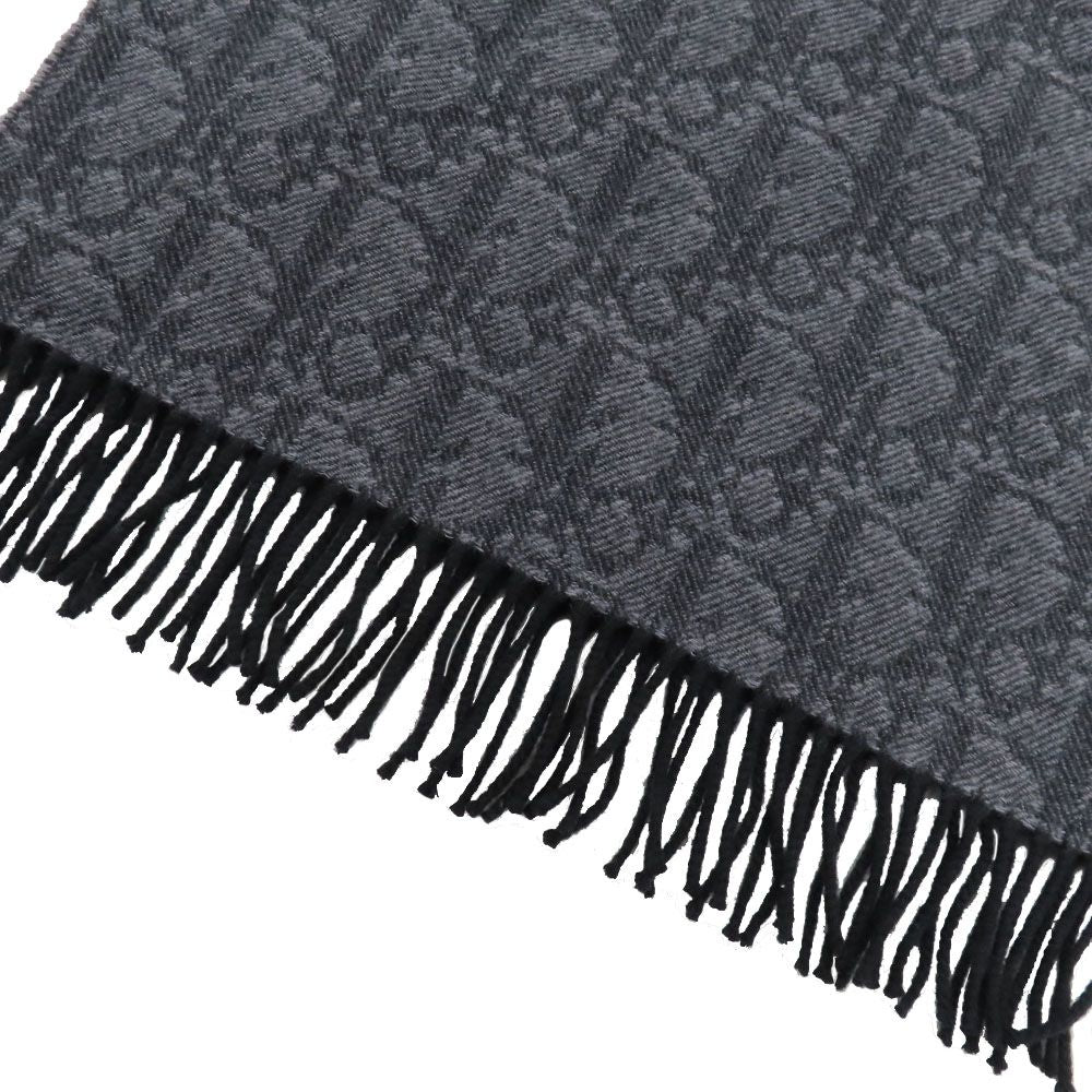 Dior Au Bree Double Face Muffler Gray Cashmere Wool Scarf — view 6