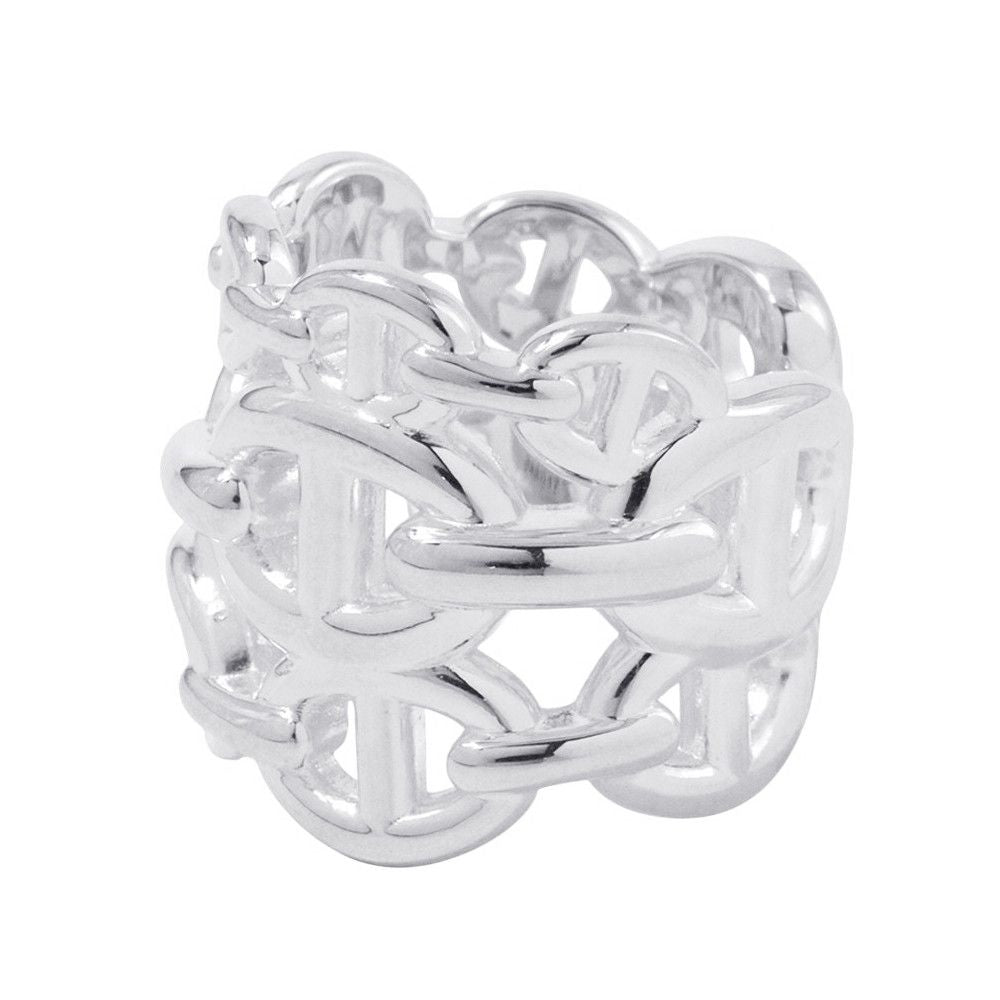 Hermes Ring Chaine D'ancre GM Enchainee Silver 48 — view 2