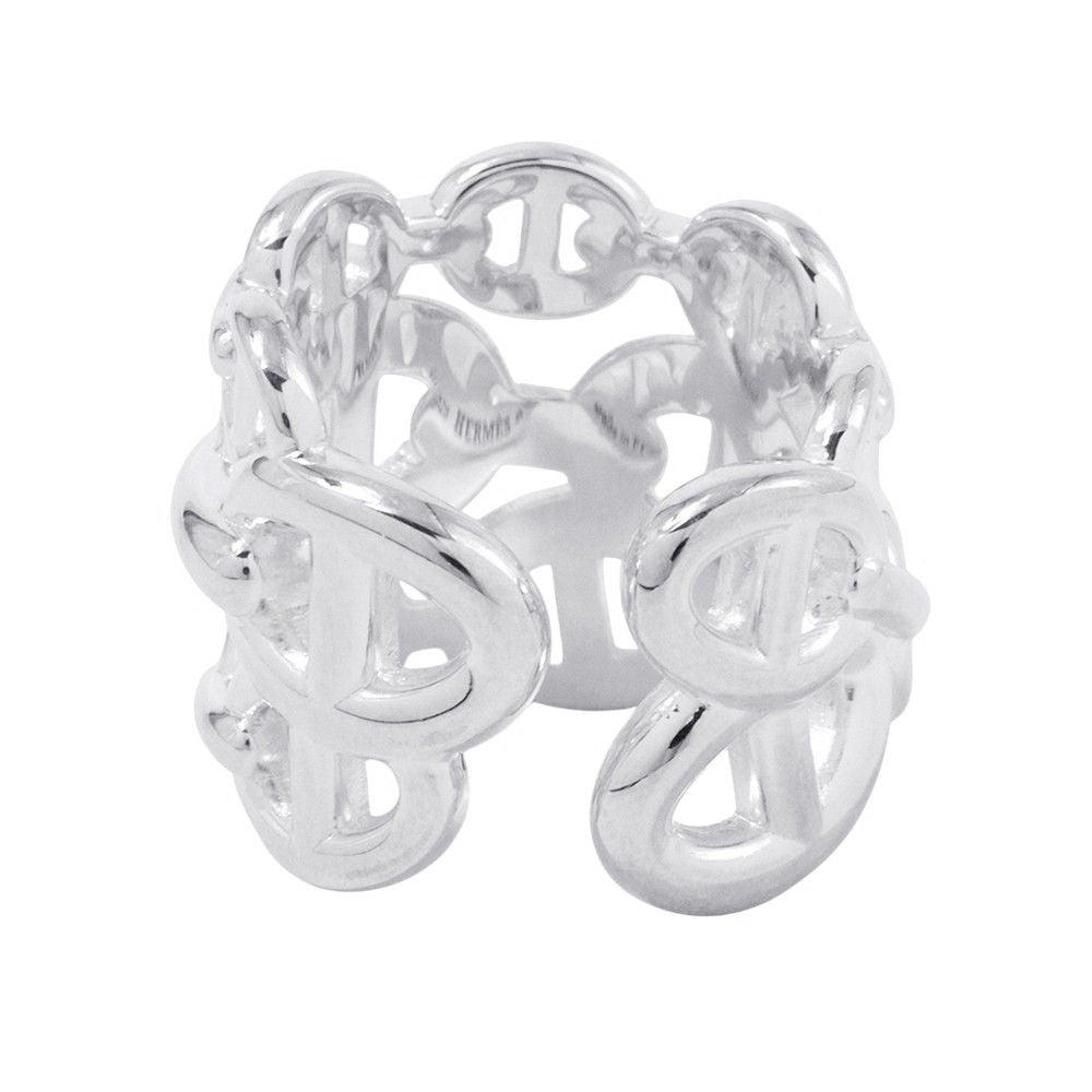 Hermes Ring Chaine D'ancre GM Enchainee Silver 48 — view 4