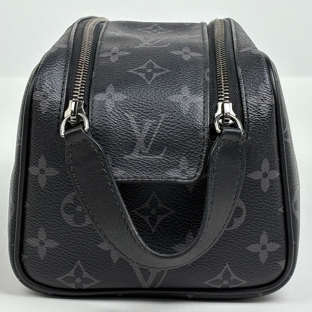 Louis Vuitton Dop Kit Pouch Travel Bag Second Damier Graphite Black — view 7