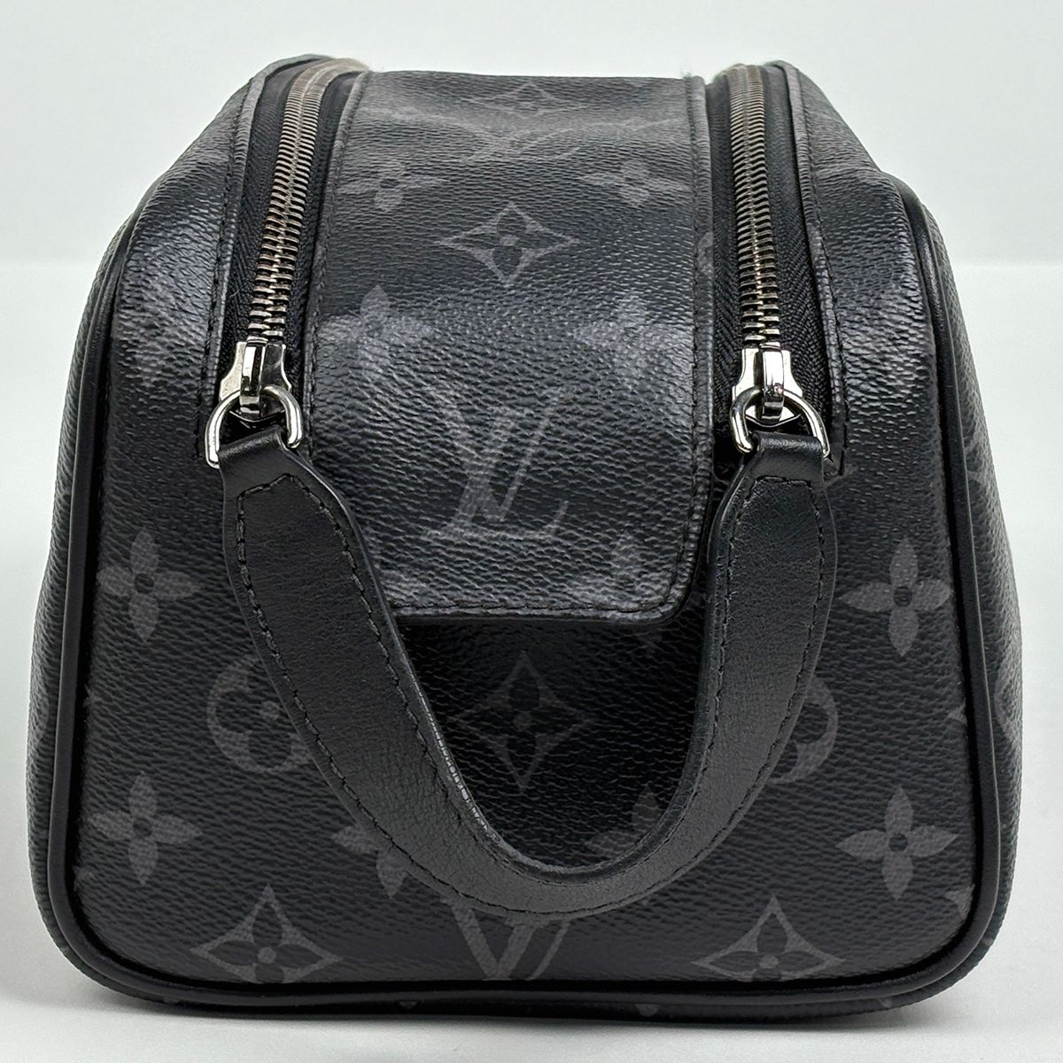 Louis Vuitton Dop Kit Pouch Travel Bag Second Damier Graphite Black — view 7