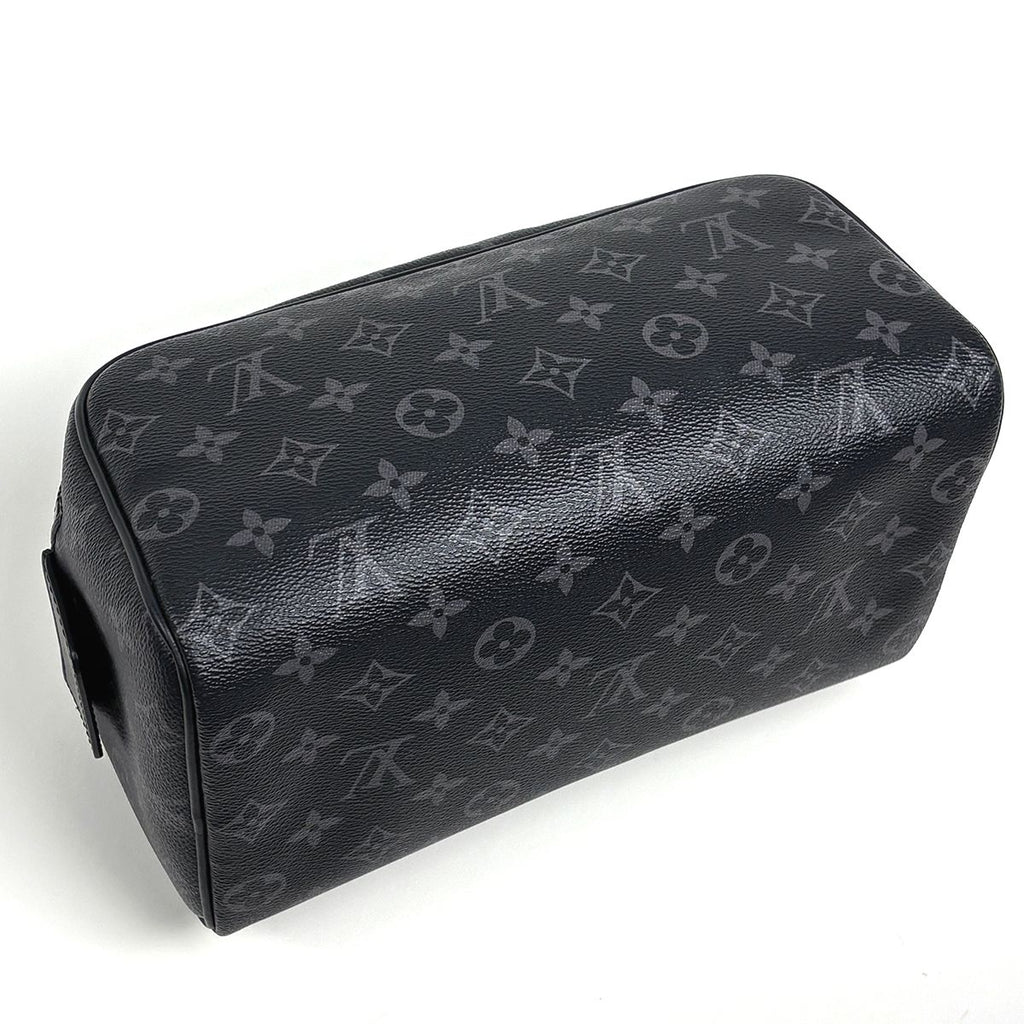 Louis Vuitton Dop Kit Pouch Travel Bag Second Damier Graphite Black — view 2