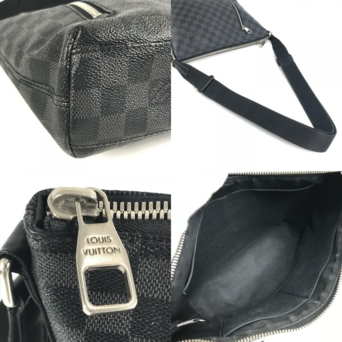 Louis Vuitton Shoulder Bag Mick PM Damier Graphite Canvas Black — view 7