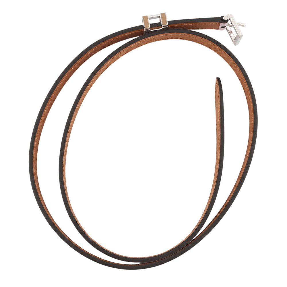 Hermes Belt Pop 15 Mobu Perlee Chai Silver Epsom 70 Mauve Pale — view 3