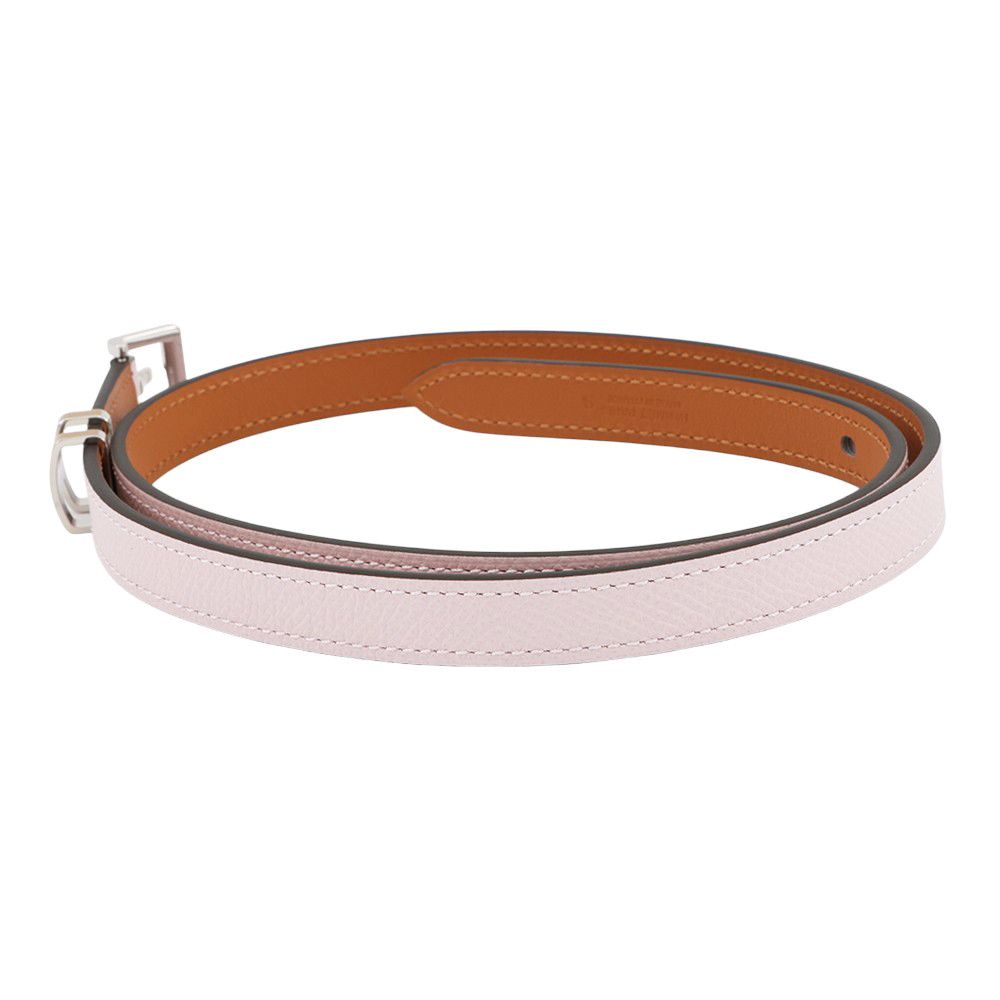 Hermes Belt Pop 15 Mobu Perlee Chai Silver Epsom 70 Mauve Pale — view 2