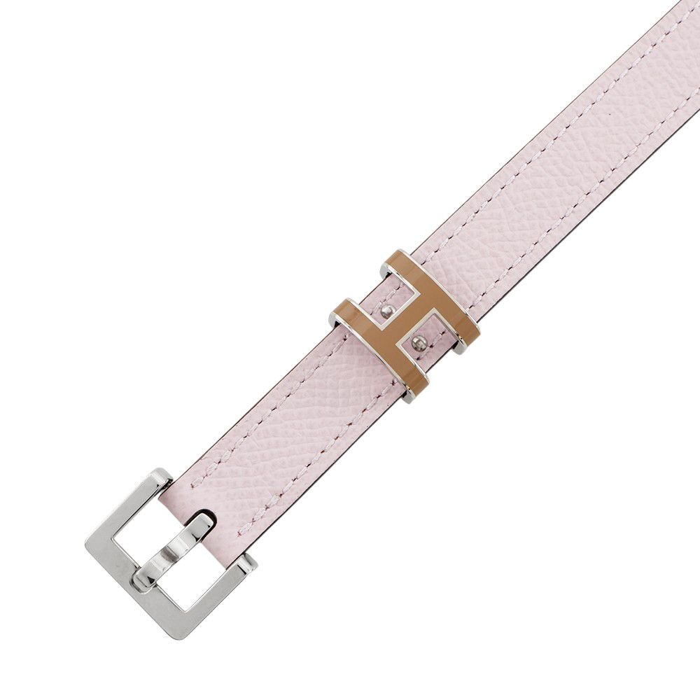 Hermes Belt Pop 15 Mobu Perlee Chai Silver Epsom 70 Mauve Pale — view 4