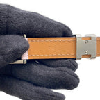 Hermes Belt Pop 15 Mobu Perlee Chai Silver Epsom 70 Mauve Pale — view 8