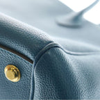 Louis Vuitton Mila MM Corvere Handbag Blue Leather — view 5