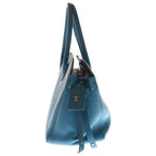 Louis Vuitton Mila MM Corvere Handbag Blue Leather — view 3