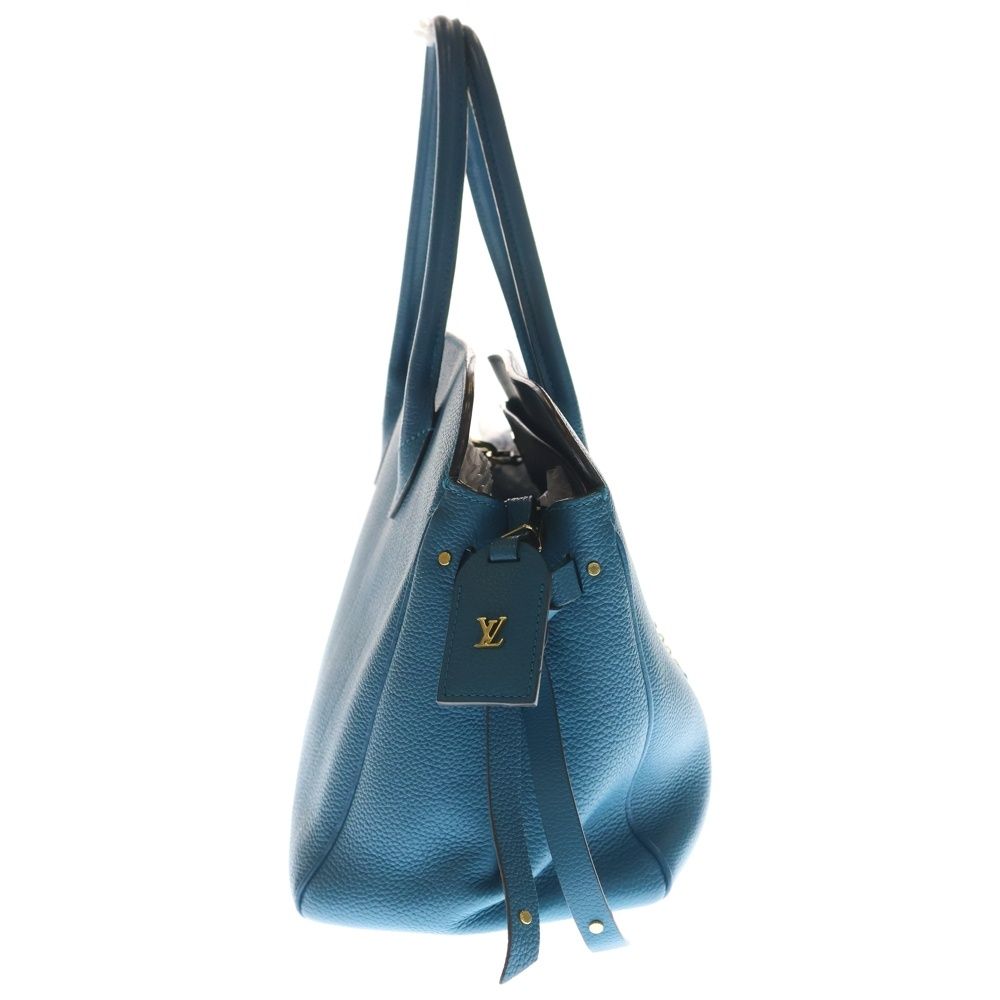 Louis Vuitton Mila MM Corvere Handbag Blue Leather — view 3